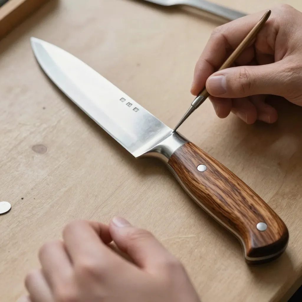 Walnut handle material